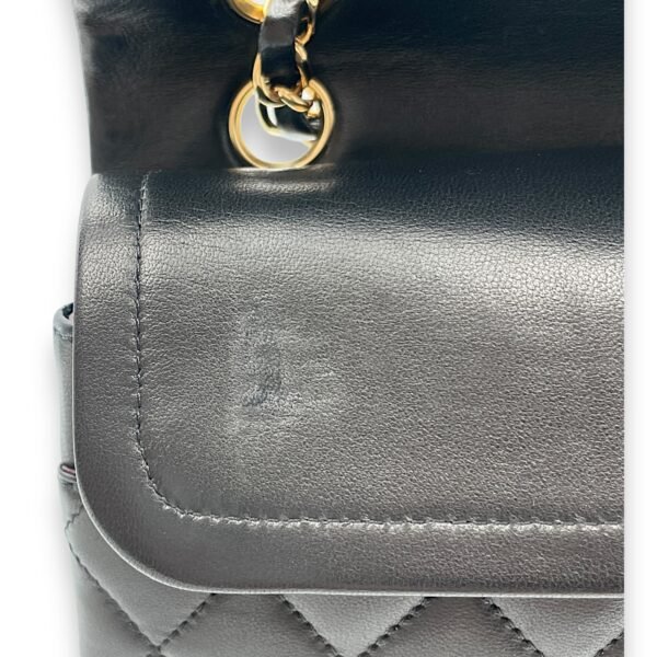 Classic Double Flap Medium Black Shoulder Bag in Lambskin, Gold hardware - Image 11