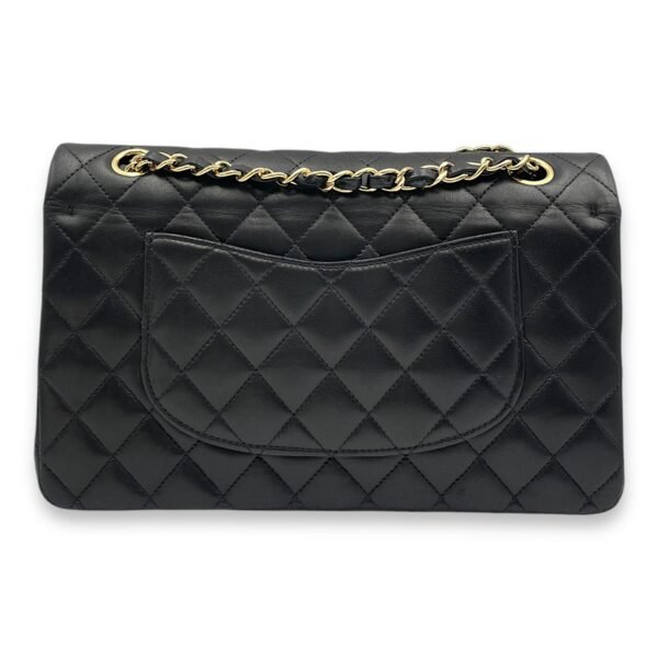 Classic Double Flap Medium Black Shoulder Bag in Lambskin, Gold hardware - Image 2