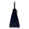 HSS Sellier Kelly 28 Gris Agate/Blue Iris in Ostrich, Gold hardware - Image 3