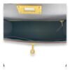 HSS Sellier Kelly 28 Gris Agate/Blue Iris in Ostrich, Gold hardware - Image 6