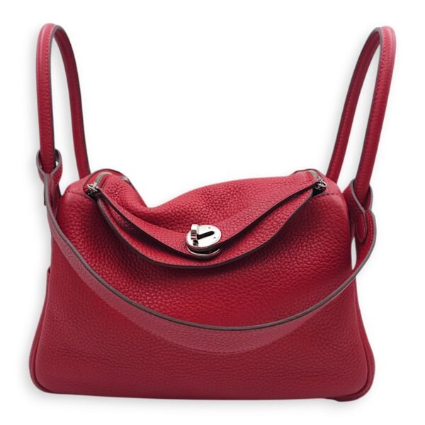 Lindy 26 Rouge Casaque in Clemence, Palladium hardware - Image 2