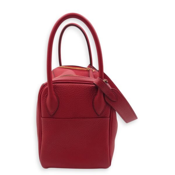 Lindy 26 Rouge Casaque in Clemence, Gold hardware - Image 5