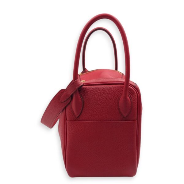 Lindy 26 Rouge Casaque in Clemence, Gold hardware - Image 4