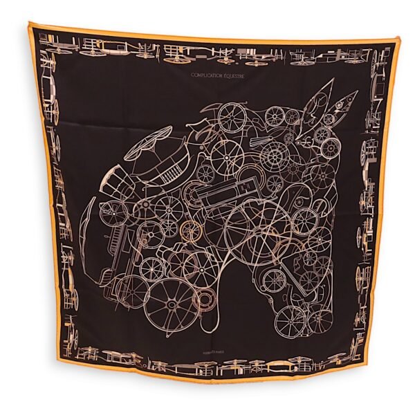 Complication Equestre 90 Noir/Abricot/Blanc Scarf