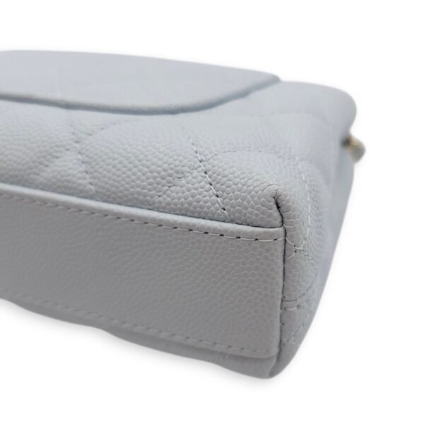 Coco Handle Quilted Micro Bleu Crossbody Bag in Caviar Leather, Gold hardware - Image 2