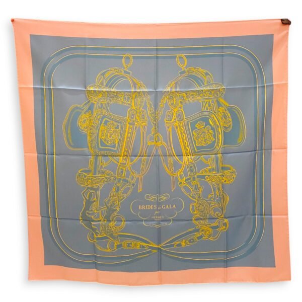 Brides De Gala 90 Rose/Vert Double Face Scarf - Image 8