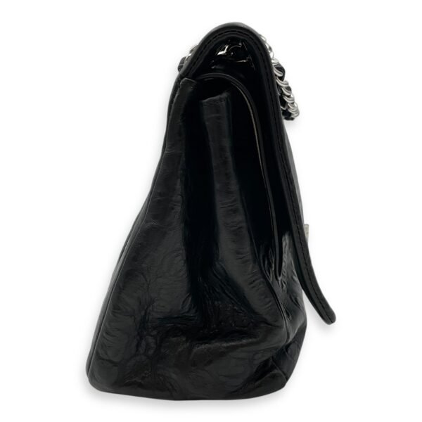 31 Rue Cambon Reissue Flap Maxi Black in Calfskin, Silver hardware - Image 3