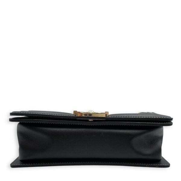 Bi-color Boy (25cm) Medium Black/Gold in Calfskin, Gold hardware - Image 5