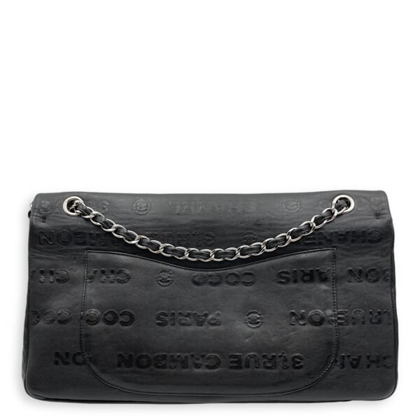 31 Rue Cambon Reissue Flap Maxi Black in Calfskin, Silver hardware - Image 2