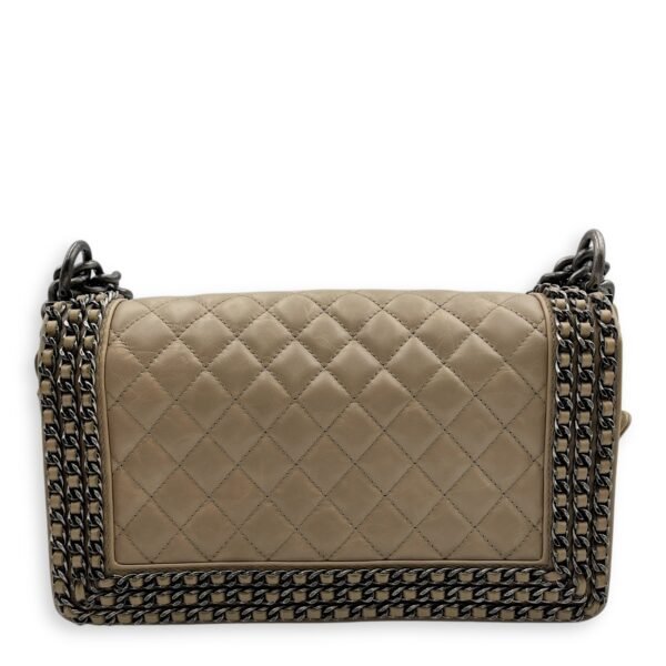 Chain Around Boy (25cm) Medium Beige in Calfskin, Ruthenium-finish Brass hardware - Image 2