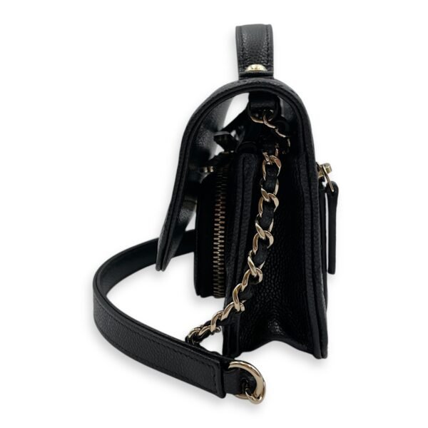 Affinity Clutch On Chain 15x10x4cm Black Crossbody Bag in Caviar Leather, Gold hardware - Image 4