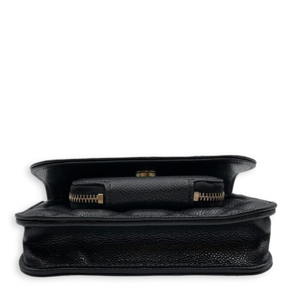 Affinity Clutch On Chain 15x10x4cm Black Crossbody Bag in Caviar Leather, Gold hardware - Image 5