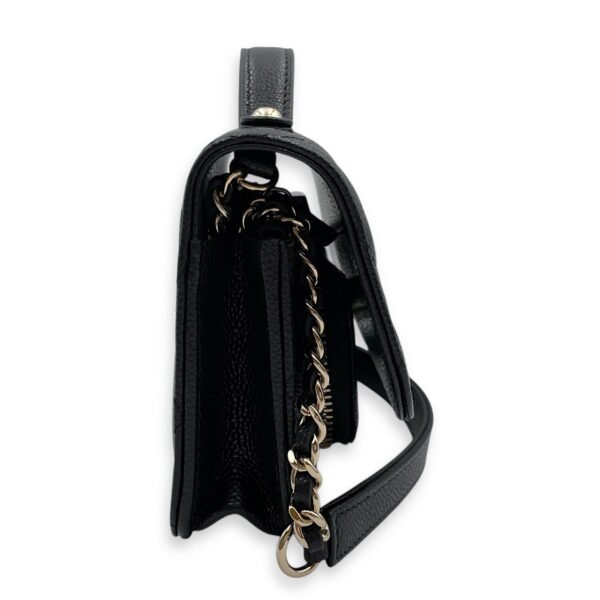 Affinity Clutch On Chain 15x10x4cm Black Crossbody Bag in Caviar Leather, Gold hardware - Image 3