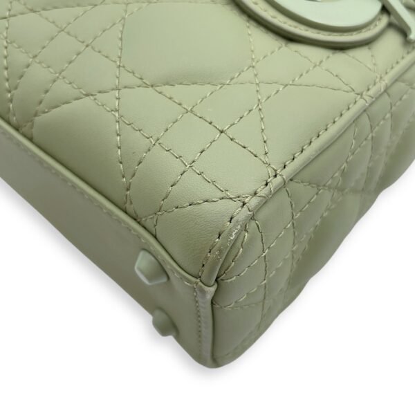 Lady Dior Flap Mini Green Crossbody Bag in Cannage Print Lambskin, Lacquered Metal hardware - Image 8