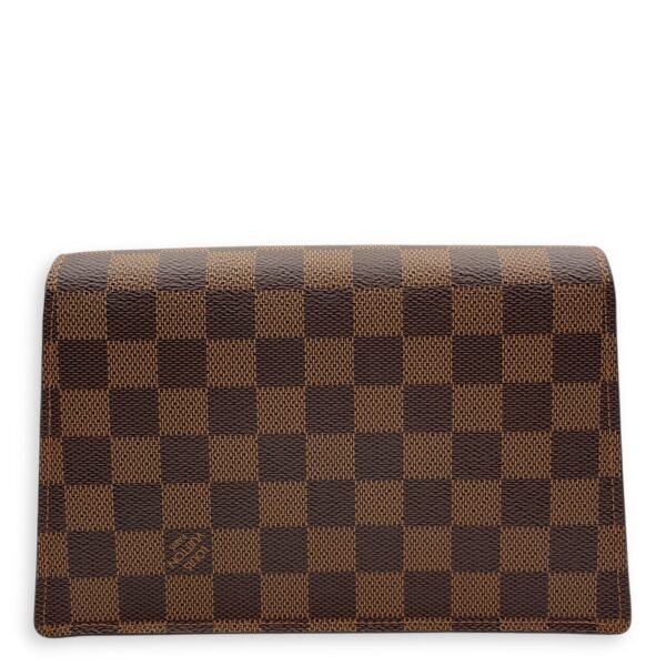 Croisette NM 20.5x12.5x5cm Damier Ebene and Pink Wallet On Chain in, Gold hardware - Image 2