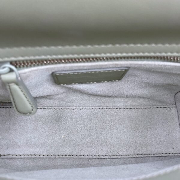 Lady Dior Flap Mini Green Crossbody Bag in Cannage Print Lambskin, Lacquered Metal hardware - Image 6