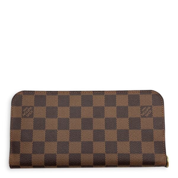 Insolite Damier Ebene Wallet in Calfskin, Gold hardware - Image 2