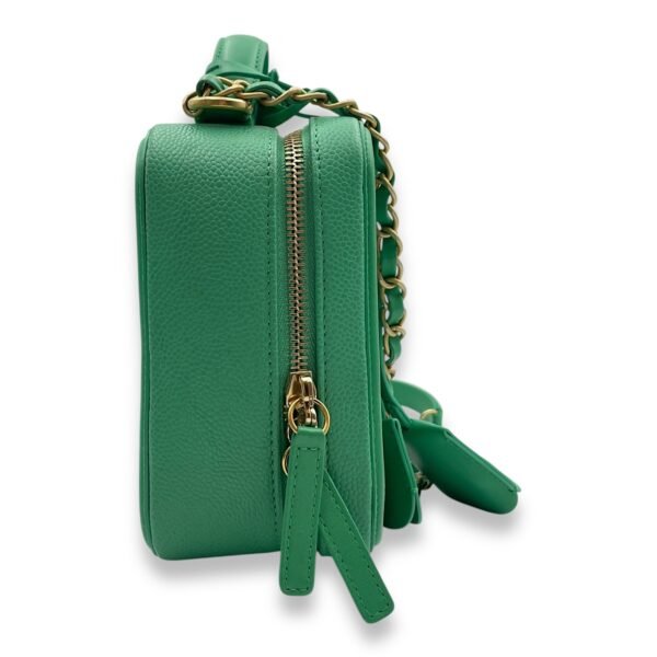 Filigree Medium Green Shoulder Bag in Caviar Leather, Gold hardware - Image 3
