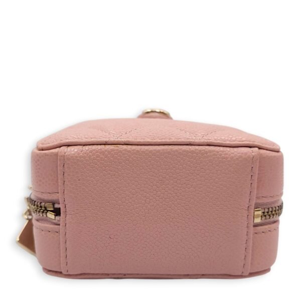 CC Mini Box Vanity 10x10x5cm Pink Crossbody Bag in Caviar Leather, Gold hardware - Image 5