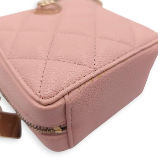 CC Mini Box Vanity 10x10x5cm Pink Crossbody Bag in Caviar Leather, Gold hardware - Image 7
