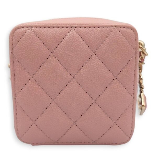 CC Mini Box Vanity 10x10x5cm Pink Crossbody Bag in Caviar Leather, Gold hardware - Image 2