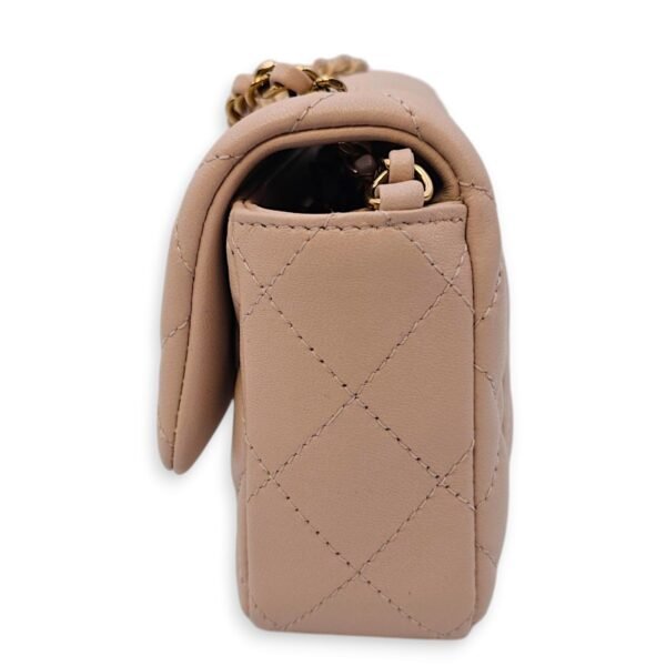 Classic Mini Rectangle (18cm) Mini Clair Crossbody Bag in Lambskin, Gold hardware - Image 4