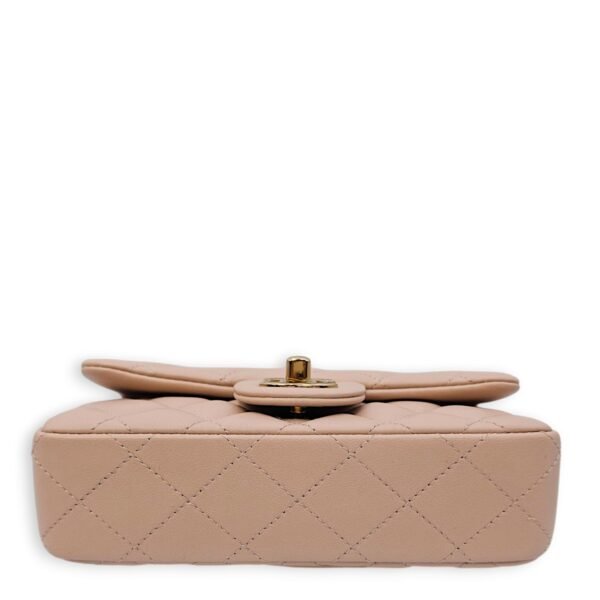 Classic Mini Rectangle (18cm) Mini Clair Crossbody Bag in Lambskin, Gold hardware - Image 5