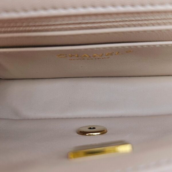 Classic Mini Rectangle (18cm) Mini Clair Crossbody Bag in Lambskin, Gold hardware - Image 6