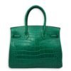 Birkin 30 Malachite in Matte Alligator, Palladium hardware - Image 2