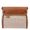 Herbag Mini Ecru-Beige/Fauve in Toile/Vache hunter, Palladium hardware - Image 2