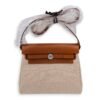 Herbag Mini Ecru-Beige/Fauve in Toile/Vache hunter, Palladium hardware - Image 3