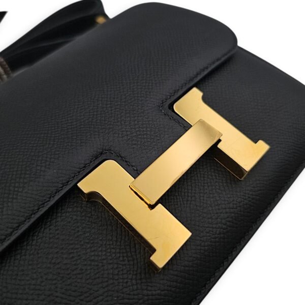 Constance 18 Black in Epsom, Rose Gold hardware - Image 7