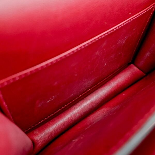 Constance 18 Rouge Vif in Ostrich, Gold hardware - Image 9