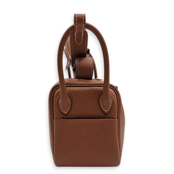 Lindy Mini Gold in Clemence, Gold hardware - Image 3