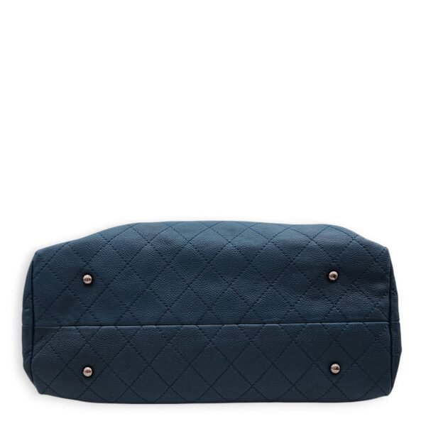 Cc Quilted 2-way Tote 36.5x25x15cm Blue Shoulder Bag in Caviar Leather, Ruthenium-finish Brass hardware - Image 5