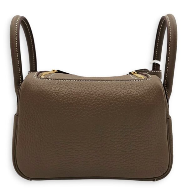 Lindy II Mini Etoupe in Clemence, Gold hardware - Image 2