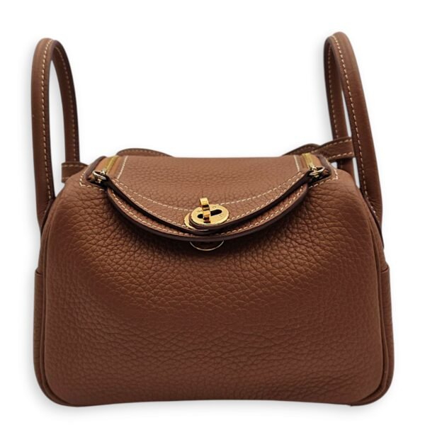 Lindy Mini Gold in Clemence, Gold hardware
