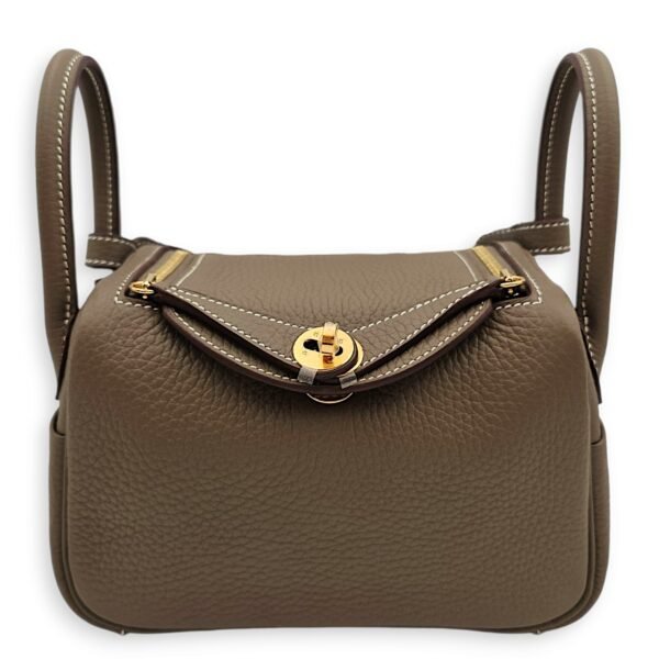 Lindy II Mini Etoupe in Clemence, Gold hardware