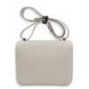 Constance Mirror 18 Blanc/Gris Ciment in Evercolor/Shiny Alligator, Palladium hardware - Image 2
