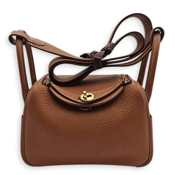 Lindy Mini Gold in Clemence, Gold hardware - Image 9