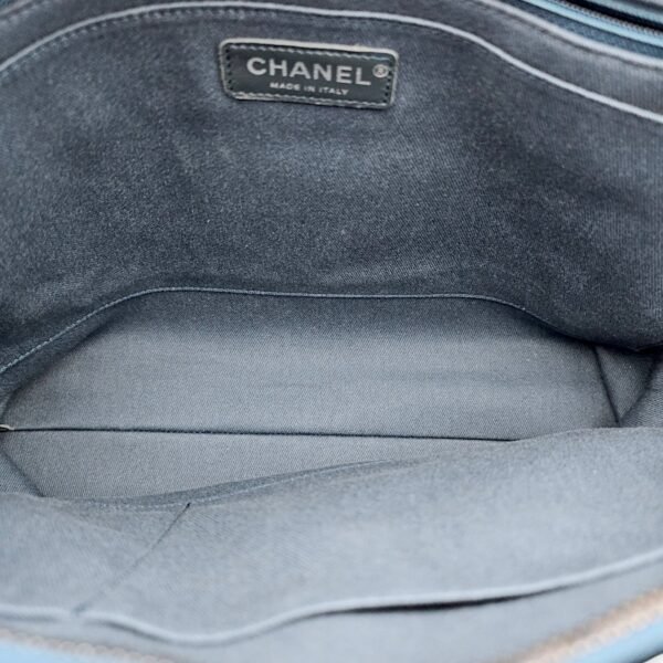 Cc Quilted 2-way Tote 36.5x25x15cm Blue Shoulder Bag in Caviar Leather, Ruthenium-finish Brass hardware - Image 6