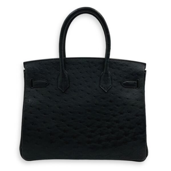 Birkin 30 Black in Ostrich, Gold hardware - Image 2