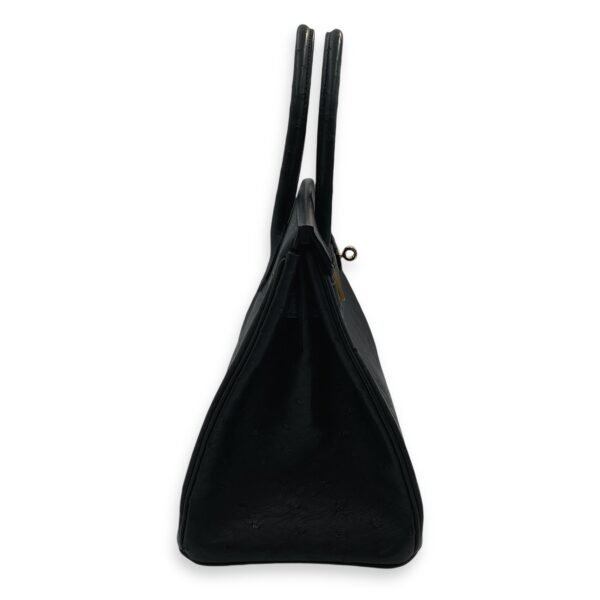 Birkin 30 Black in Ostrich, Gold hardware - Image 3