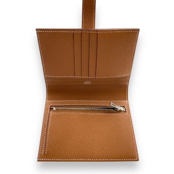 Bearn Compact Gold Wallet in Epsom, Palladium hardware - Image 6