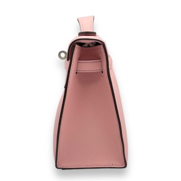 Kelly Pochette Rose Sakura in Swift, Palladium hardware - Image 4
