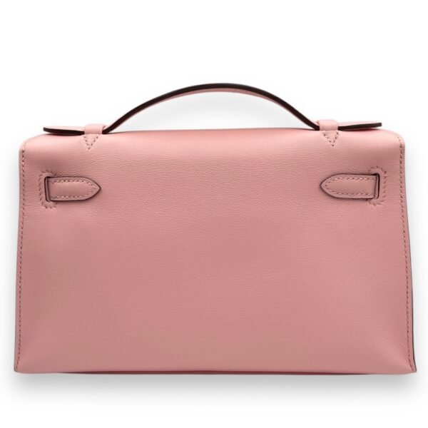Kelly Pochette Rose Sakura in Swift, Palladium hardware - Image 2