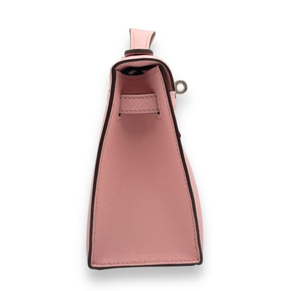 Kelly Pochette Rose Sakura in Swift, Palladium hardware - Image 3