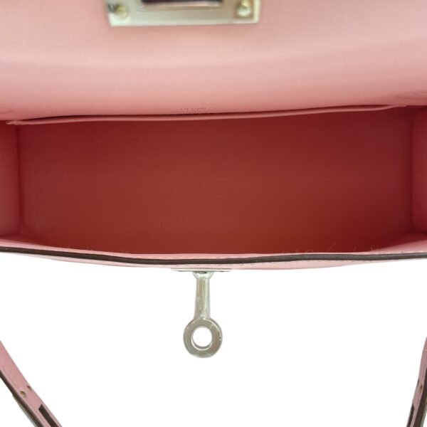 Kelly Pochette Rose Sakura in Swift, Palladium hardware - Image 6