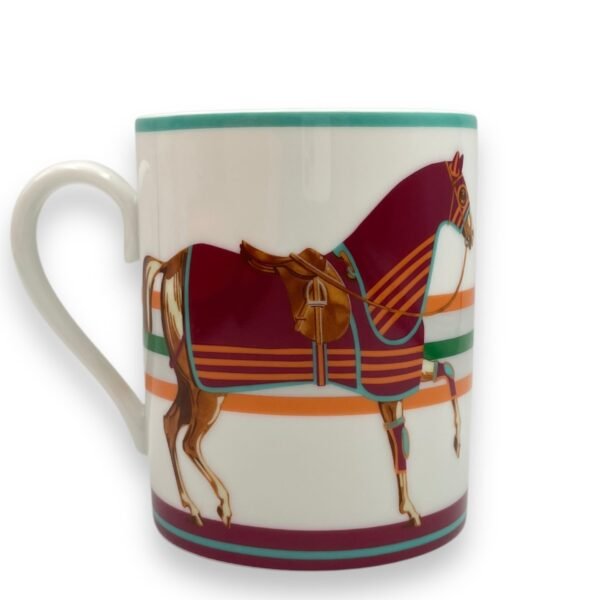 Cheval a la Couverture Mug Turquoise/Rouge Homeware - Image 2