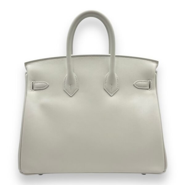 Birkin 25 New White in Swift, Palladium hardware - Image 2